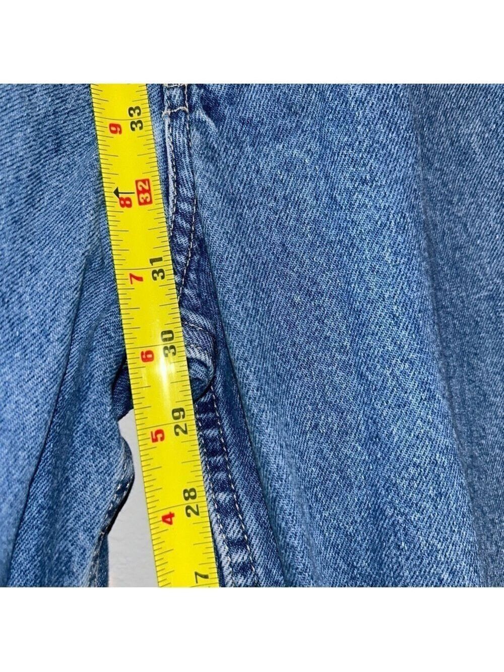 Vintage Old Navy Carpenter Jeans 36x30 Blue Grunge Style Preowned Paint Splatter - Picture 10 of 10